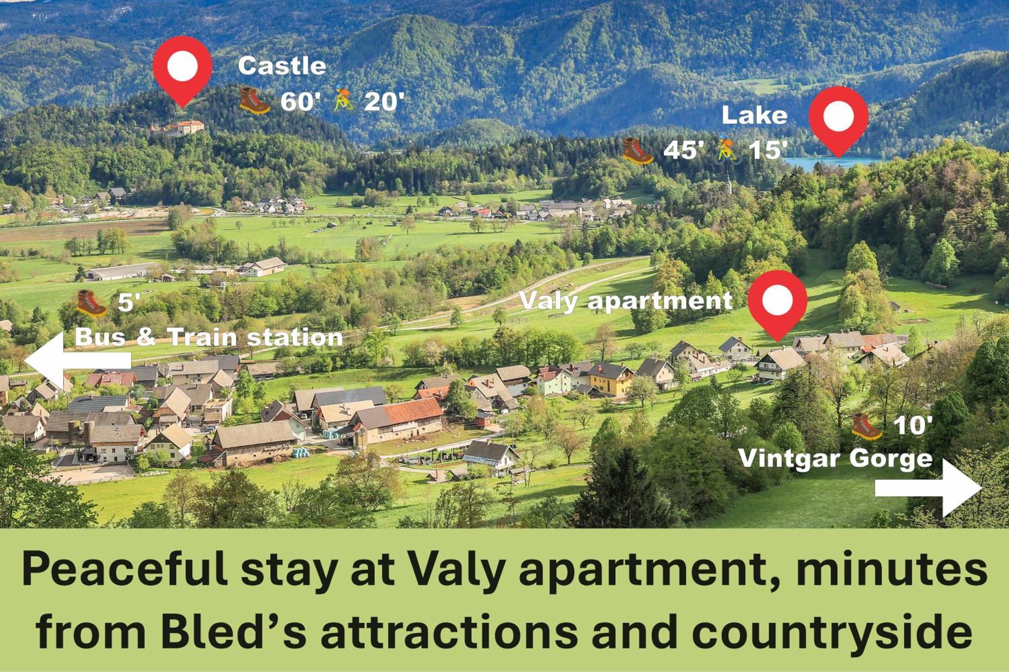Apartment Valy - Free Bikes, Relaxing Terrace & Near Bled Dış mekan fotoğraf